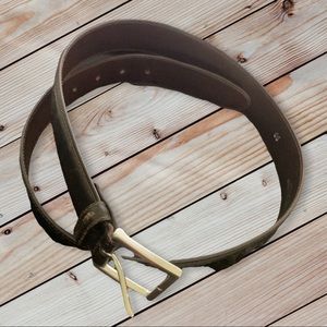 Spada Men's Leather Espresso Brown Made In Italy Luxury Belt w/Silver Hardware